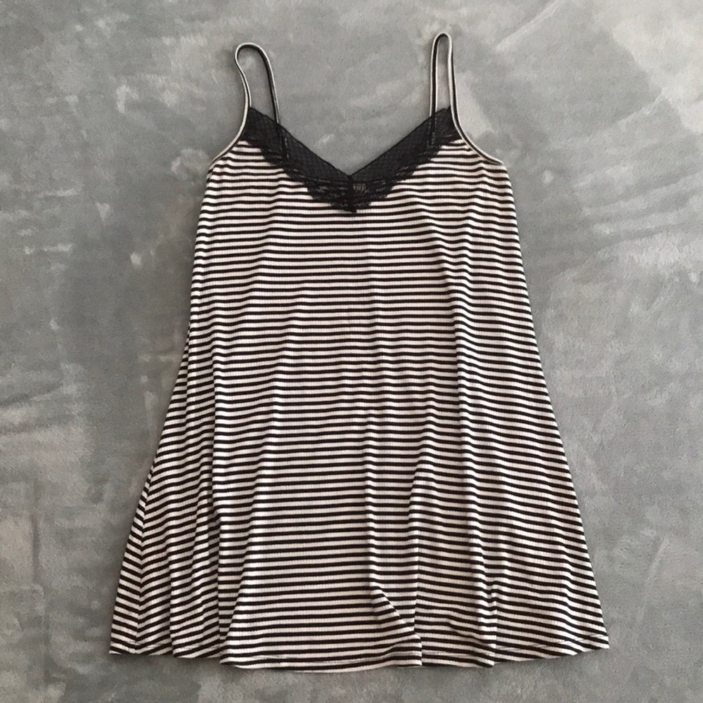 Black and White Striped Dress